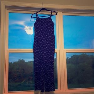 Black with white polka dot jumpsuit